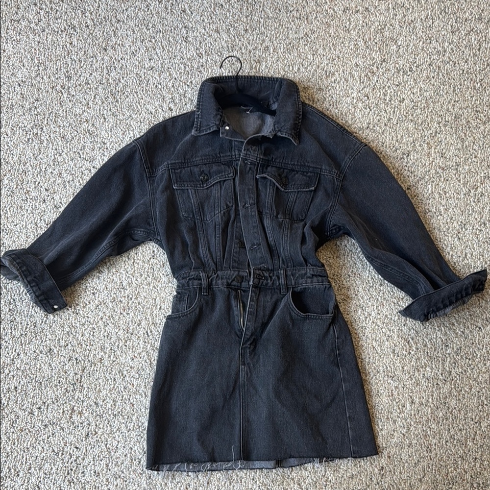 Black Denim Mini Dress